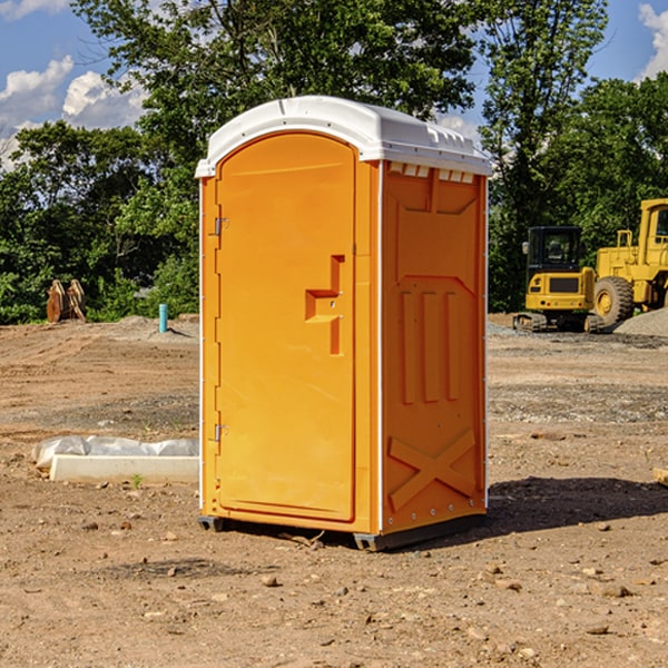 how often are the porta potties cleaned and serviced during a rental period in Edenborn